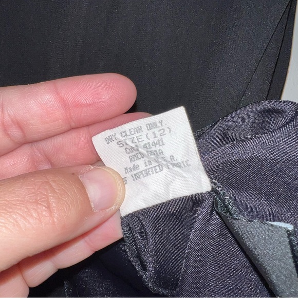 Laundry by Shelli Segal Vintage Square Neckline Black Full Length Evening Dress - Picture 16 of 16